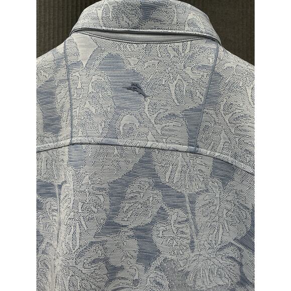 Tommy Bahama Polo Shirt Men’s 3XLB Palm Coast Tropic Fade UPF 30‎ Ice Blue - Picture 6 of 8
